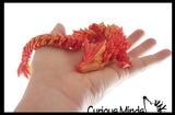 NEW - 3D Printed Large 12" Dragon In Box Wiggle Articulated Jointed Moving Fidget Toy - Unique Sensory