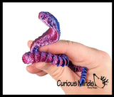 NEW - 3D Printed Large 10" Cobra Snake Wiggle Articulated Jointed Moving Fidget Toy - Unique Sensory