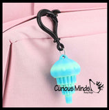 NEW - Jellyfish 3D Printed Animals Fidget - Wiggle Articulated Jointed Moving Toy on Clip