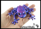 NEW - 3D Printed Large Frog in Box Fidget - Wiggle Articulated Jointed Moving Toy