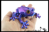 NEW - 3D Printed Large Frog in Box Fidget - Wiggle Articulated Jointed Moving Toy