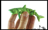 NEW - 3D Printed Shark Fidget - Wiggle Articulated Jointed Moving Sea Creature Toy - Unique