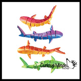 NEW - 3D Printed Shark Fidget - Wiggle Articulated Jointed Moving Sea Creature Toy - Unique