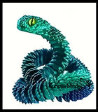 NEW - 3D Printed Large 12" Snake Wiggle Articulated Jointed Moving Fidget Toy - Unique Sensory