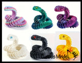 NEW - 3D Printed Large 12" Snake Wiggle Articulated Jointed Moving Fidget Toy - Unique Sensory