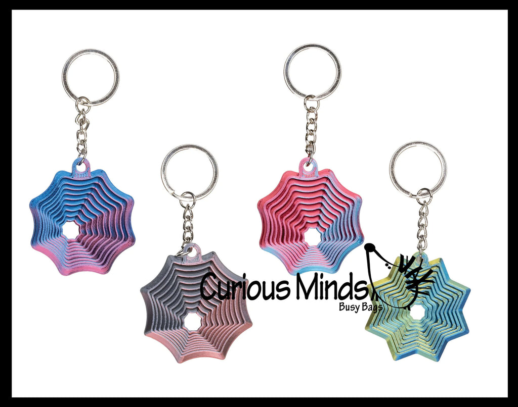 NEW - 3D Magic Maze Telescoping Fidget Toy Keychain - Auditory Fun Shifting Tunnel Puzzle 3D Fidget - Nesting Nested Telescopic