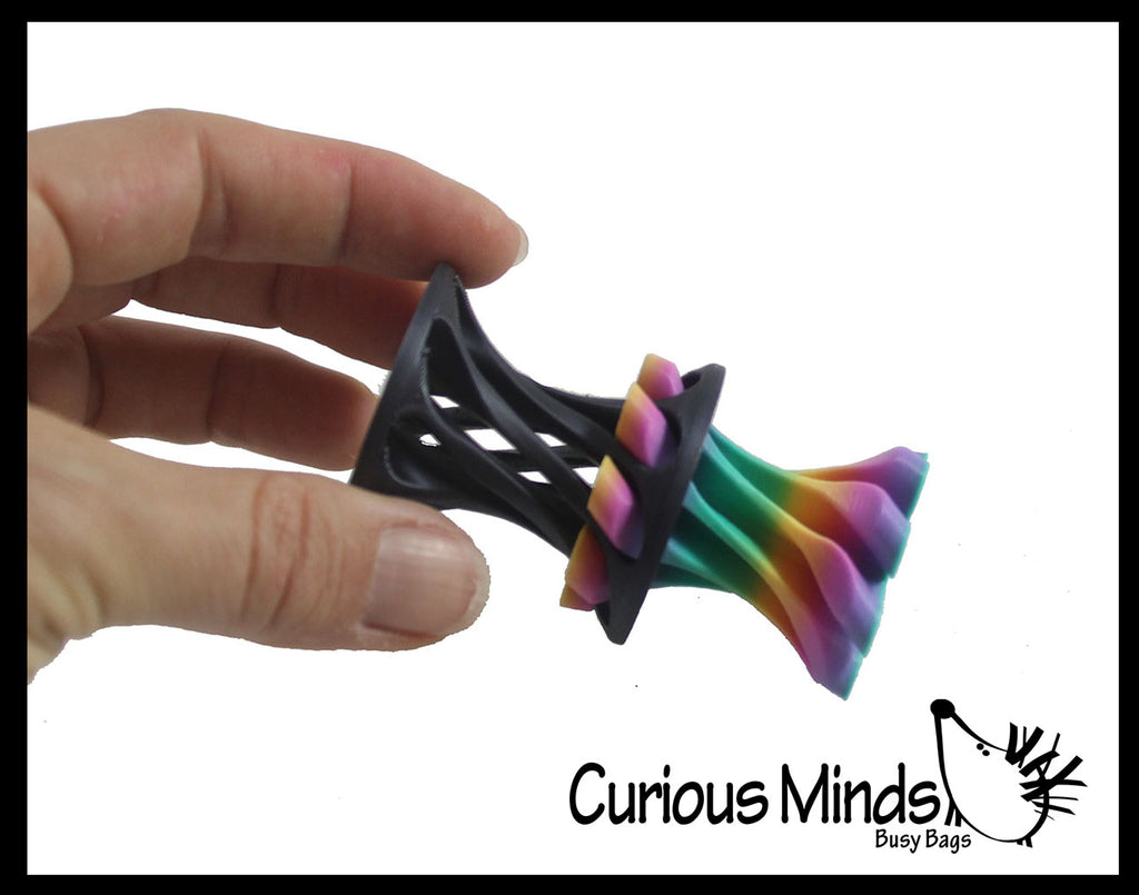 NEW - 3D Printed Impossible Cone Spiral Rotating Interconnected Fidget Toy