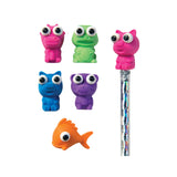 NEW - Cute Big Eye Animal 3D Adorable Erasers - Eraser Pencil Toppers - Novelty and Functional Adorable Eraser Novelty Treasure Prize, School Classroom Supply, Math Counters - Sorting - Party Favor