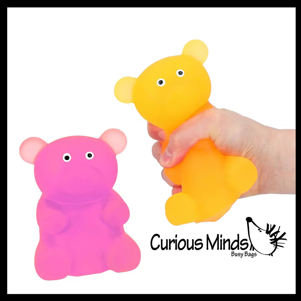 Soft Large Mochi Gummy Bear - Large Squishy Sensory Fidget Toy Jelly