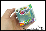 Sugar Ice Cube Kool Kube Cube Ball - Irre-squish-tible Thick Glue/Gel Syrup Molasses Stretch Ball - Ultra Squishy and Moldable Slow Rise Relaxing Sensory Fidget Stress Toy Square Ice