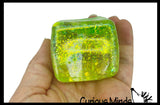 Sugar Ice Cube Kool Kube Cube Ball - Irre-squish-tible Thick Glue/Gel Syrup Molasses Stretch Ball - Ultra Squishy and Moldable Slow Rise Relaxing Sensory Fidget Stress Toy Square Ice