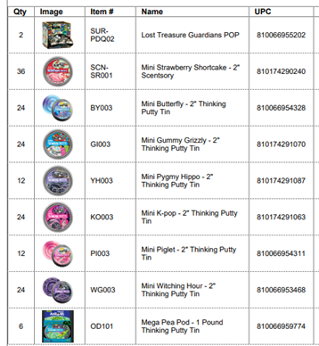 Custom order of Crazy Aarons Putty