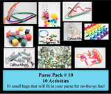 LAST CHANCE - LIMITED STOCK -  - SALE - TINY PACKABLE ACTIVITIES - Star Beads And Lace - Purse Packs - Tiny Pack-able Activities You can take with you