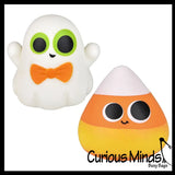 Halloween Ghost and Candy Corn Soft Cream Doh Filled Stress Ball - Squishy Gooey Squish Sensory Squeeze Balls - Spooky