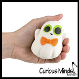 Halloween Ghost and Candy Corn Soft Cream Doh Filled Stress Ball - Squishy Gooey Squish Sensory Squeeze Balls - Spooky