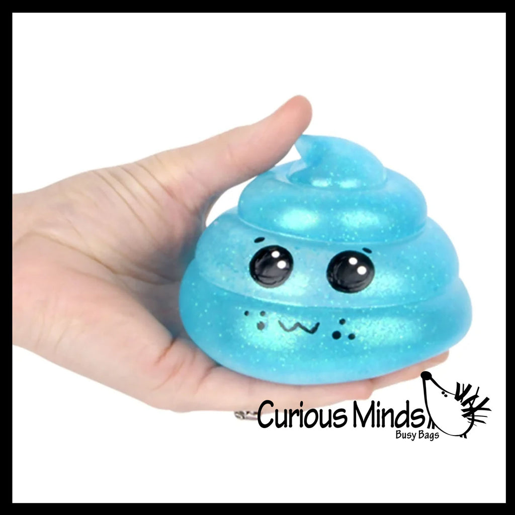 Jumbo Sugar Poop Shaped Ball - Thick Glue/Gel Syrup Molasses Stretch Ball - Ultra Squishy and Moldable Slow Rise Relaxing Sensory Fidget Stress Toy Poo Turd Gag Funny