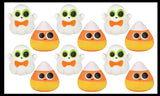 Halloween Ghost and Candy Corn Soft Cream Doh Filled Stress Ball - Squishy Gooey Squish Sensory Squeeze Balls - Spooky