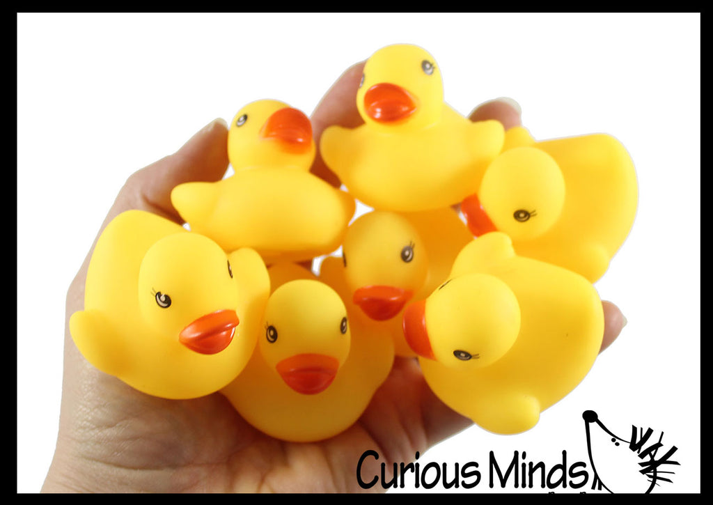 Yellow Regular 2" Rubber Ducks - Rubber Duckies - Cute Novelty Prize Reward Giveaway