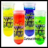 Alien Test Tube Slime With Mini Figurine - Oozy Gooey Fun Party Favor Prize Toy