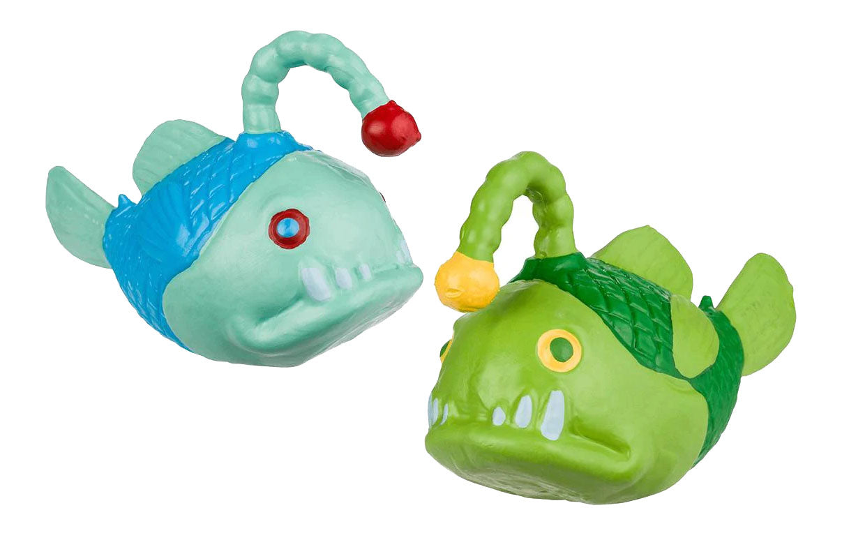 Angler Fish Cute Sea Creatures Stretchy and Squeezy Toy - Crunchy Bead Filled - Fidget Stress Ball - Flashlight Fish 1 Random Color