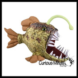 Plush Anglerfish Stuffed Animal Toy - Plushie Stuffie Ocean Angler Fish Headlamp