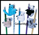 Cute Fuzzy Plush Animal Clip On - Squeeze to Clip on Clothes Pencils - Retro 80's Toy
