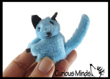 Cute Fuzzy Plush Animal Clip On - Squeeze to Clip on Clothes Pencils - Retro 80's Toy