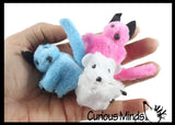 Cute Fuzzy Plush Animal Clip On - Squeeze to Clip on Clothes Pencils - Retro 80's Toy