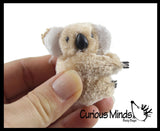 Cute Fuzzy Plush Animal Clip On - Squeeze to Clip on Clothes Pencils - Retro 80's Toy