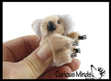 Cute Fuzzy Plush Animal Clip On - Squeeze to Clip on Clothes Pencils - Retro 80's Toy