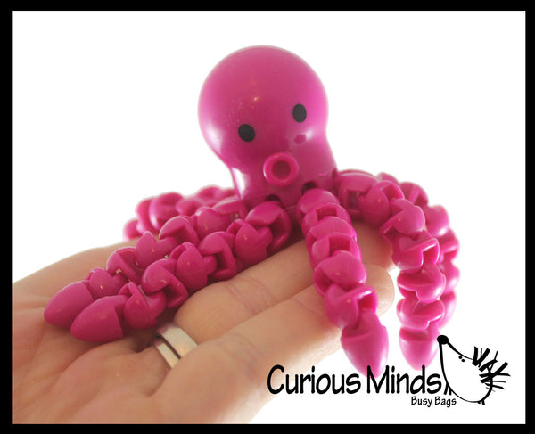 Octopus Wiggle Articulated Jointed Moving Fidget Toy - Unique Sensory ...