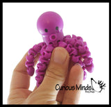 Set of 2 Articulated Fidgets - Octopus and Axolotl - Wiggle Articulated Jointed Moving Fidget Toy - Unique Sensory Toy