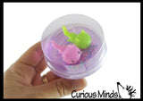 Axolotl and Putty - Putty with 2 Axolotl Figures - Squishy Cute Sea Creatures Stretchy and Squeezy Toy Figurine - Fidget Stress Ball Slime