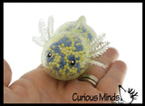 Light Up Axolotl - Air and Styrofoam Bead Filled Squeeze Stress Balls  -  Sensory, Stress, Fidget Toy Super Soft