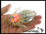 Light Up Axolotl - Air and Styrofoam Bead Filled Squeeze Stress Balls  -  Sensory, Stress, Fidget Toy Super Soft