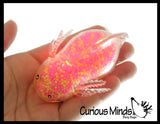 Light Up Axolotl - Air and Styrofoam Bead Filled Squeeze Stress Balls  -  Sensory, Stress, Fidget Toy Super Soft