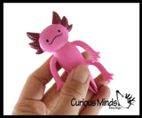 Axolotl Bendable Fidget Toys - Cute Mini Animal Figurines - Party Favors, Prizes