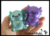 Axolotl Thick Metallic Gel Stress Ball - Sticky Fun Fidget.
