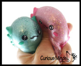 Axolotl Thick Metallic Gel Stress Ball - Sticky Fun Fidget.