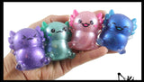 Axolotl Thick Metallic Gel Stress Ball - Sticky Fun Fidget.
