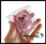 Axolotl Thick Metallic Gel Stress Ball - Sticky Fun Fidget.