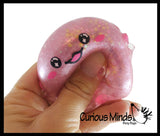 Axolotl Thick Metallic Gel Stress Ball - Sticky Fun Fidget.