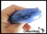 Axolotl Thick Metallic Gel Stress Ball - Sticky Fun Fidget.