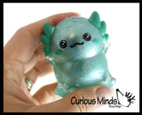 Axolotl Thick Metallic Gel Stress Ball - Sticky Fun Fidget.