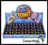 BULK - WHOLESALE -  SALE - Axolotl Mood Rings - Color Changing Heat Sensitive Jewelry for Children - Adjustable Ring Kids