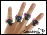 BULK - WHOLESALE -  SALE - Axolotl Mood Rings - Color Changing Heat Sensitive Jewelry for Children - Adjustable Ring Kids