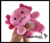 NEW - Cute Small 5" Axolotl Plush Stuffed Animals- Adorable Walking Fish Toy - Eco Friendly Recycled Plush Stuffie Plushy Cuddly Toy