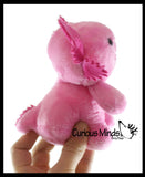 Cute Small 5" Axolotl Plush Stuffed Animals- Adorable Walking Fish Toy - Eco Friendly Recycled Plush Stuffie Plushy Cuddly Toy