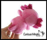 Cute Small 5" Axolotl Plush Stuffed Animals- Adorable Walking Fish Toy - Eco Friendly Recycled Plush Stuffie Plushy Cuddly Toy