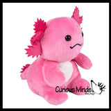 Cute Small 5" Axolotl Plush Stuffed Animals- Adorable Walking Fish Toy - Eco Friendly Recycled Plush Stuffie Plushy Cuddly Toy